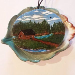 Handpainted wooden ornament/Wall decor